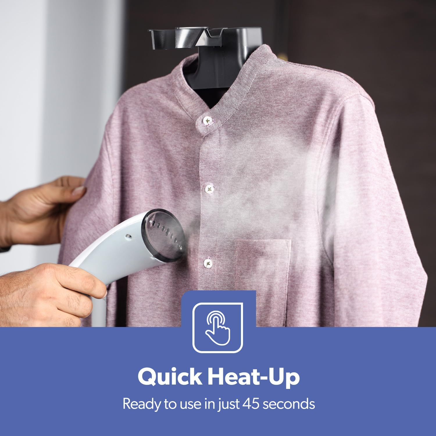 Geepas  Garment Steamer – 2000W, 1.3L Tank, Fast Heating, Adjustable Pole