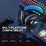 Colusi Gaming Headset CLS100 Pro+Gaming 3.5+USB Headphone |Black/Blue