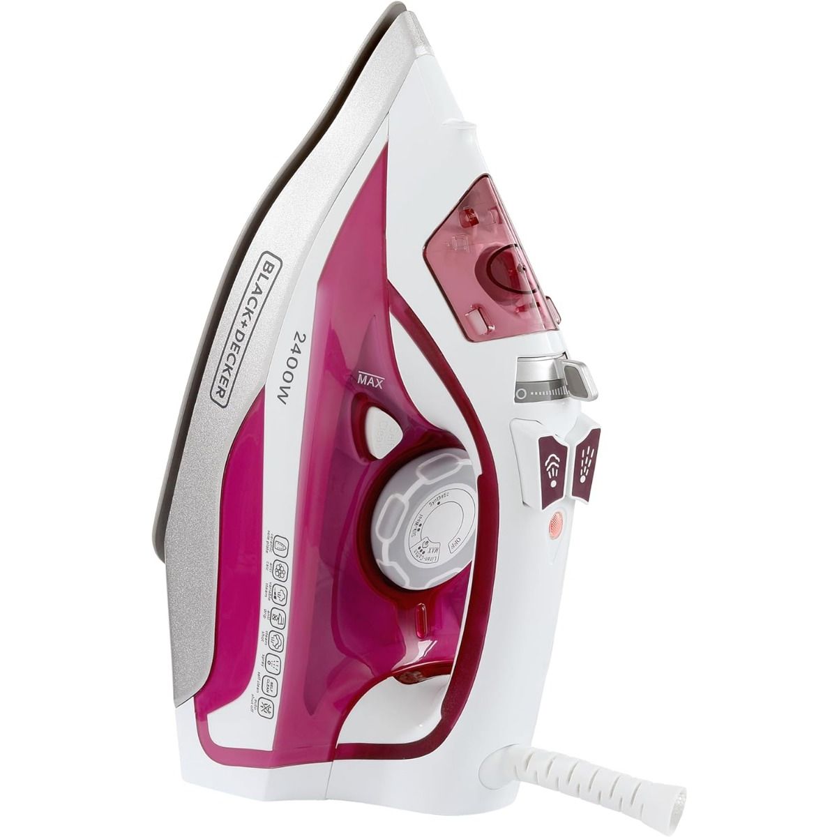 كواية بخار 2400 واط بسعة 380 مل مع إيقاف تلقائي وقاعدة سيراميك من Black & Decker
