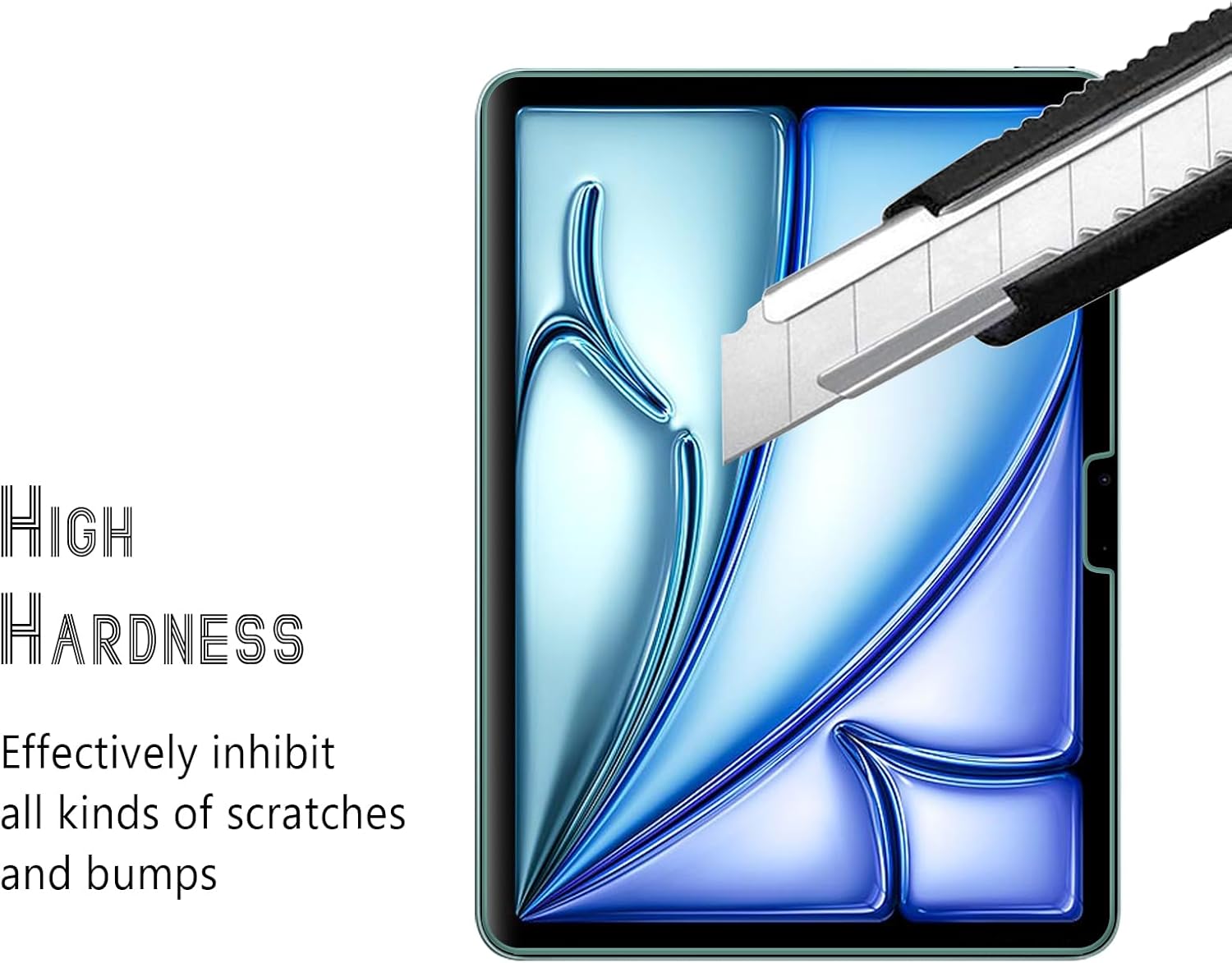 حماية شاشة زجاجي شفاف منحني من ANANK لجهاز iPad Air 11 بوصة (موديل 2024)