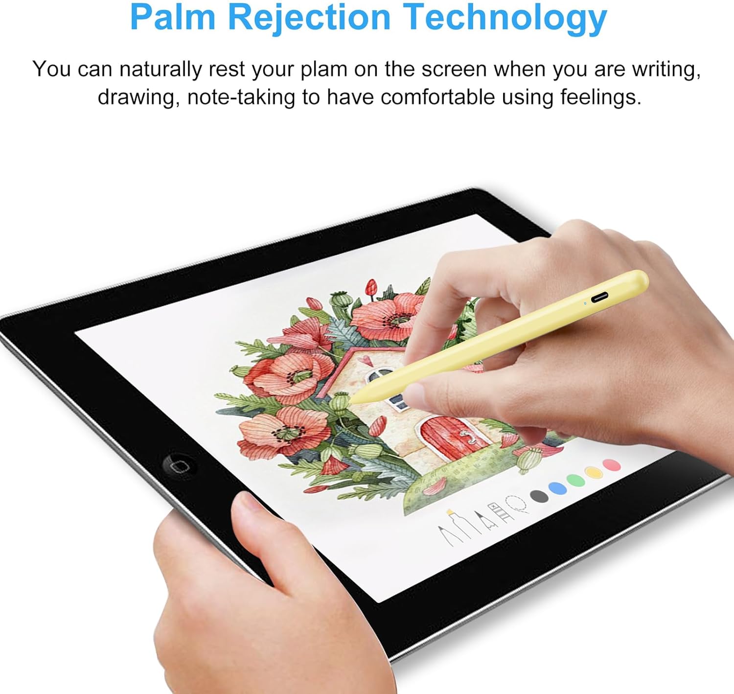 LZEL Pro-Touch Stylus iPad Pencil With Palm Rejection | Yellow