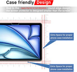 حماية شاشة زجاجي شفاف منحني من ANANK لجهاز iPad Air 11 بوصة (موديل 2024)