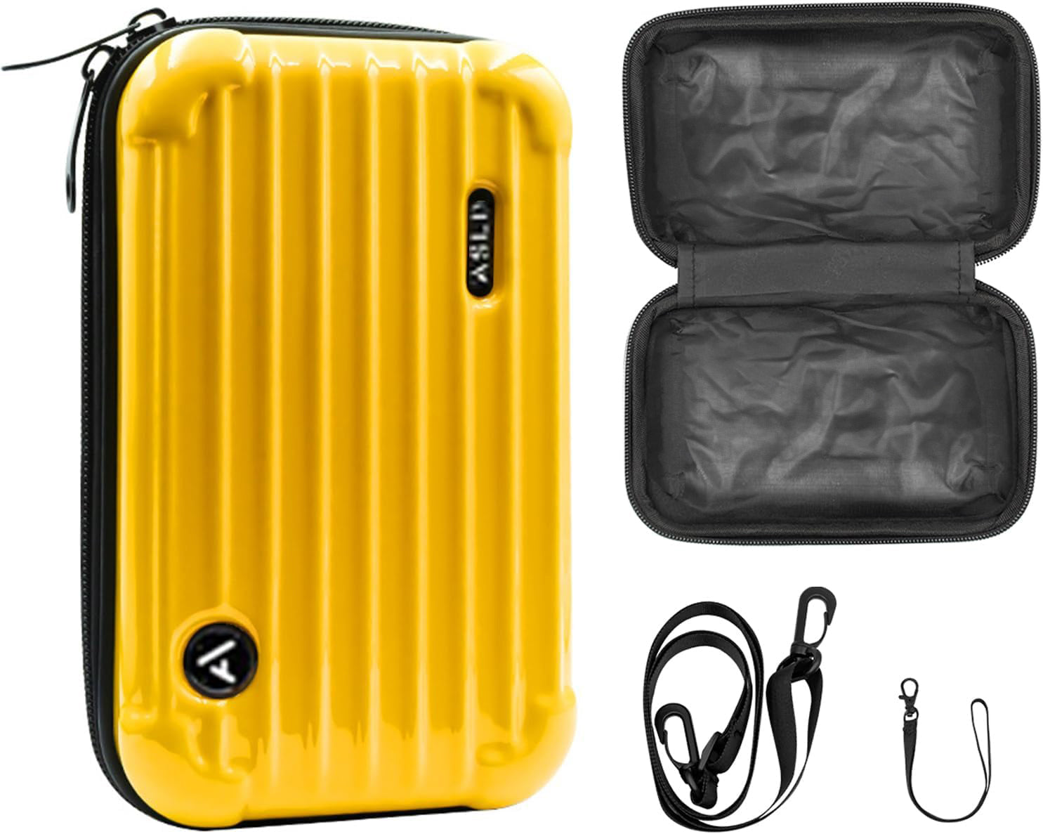 Asli Global  Hard Shell Amenity Case Travel Bag |Gold