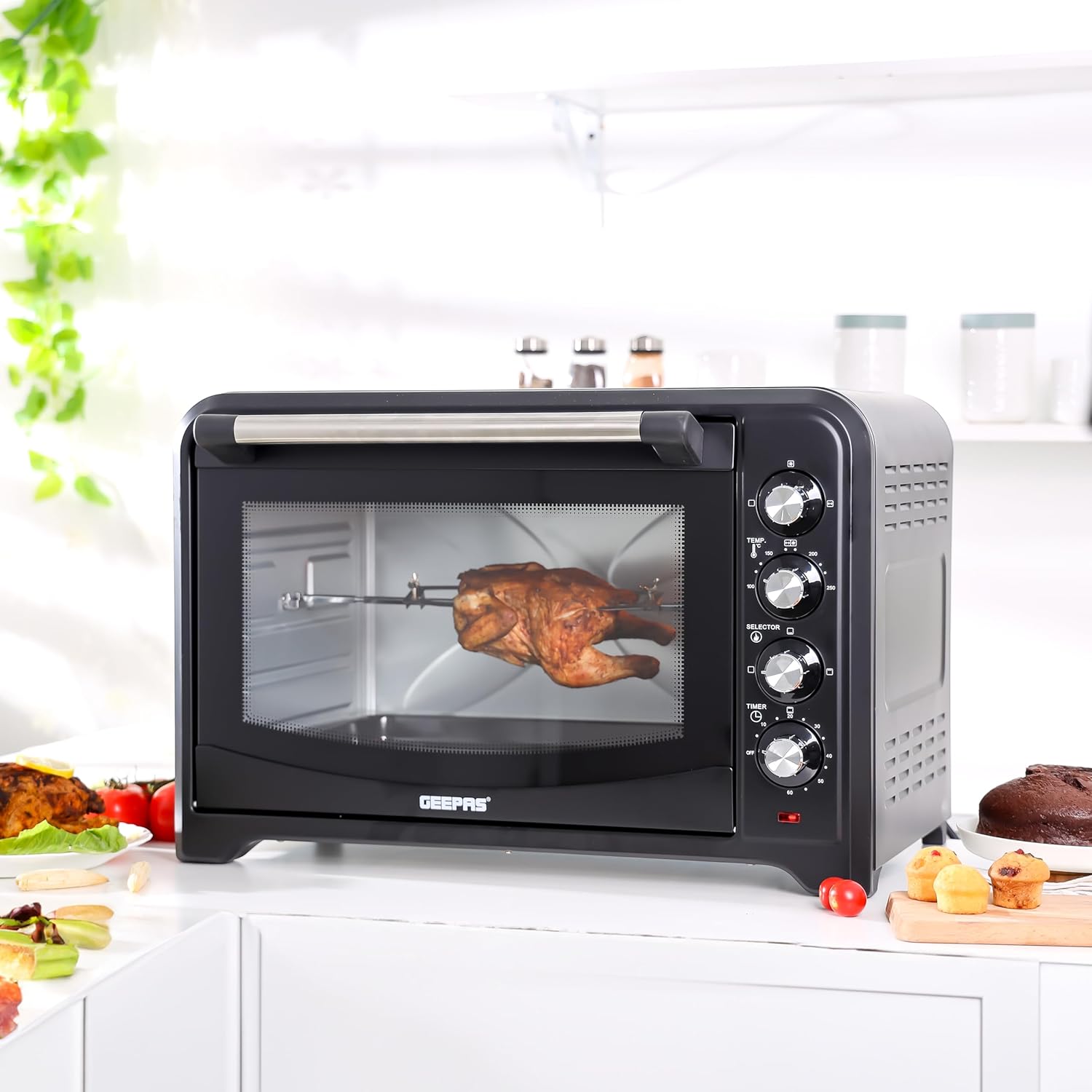 Geepas Electric Oven With Convection And Rotisserie, 60L