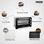 Geepas 42L Electric Oven with Convection & Rotisserie – 2000W Power