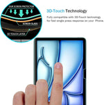 حماية شاشة زجاجي شفاف منحني من ANANK لجهاز iPad Air 11 بوصة (موديل 2024)