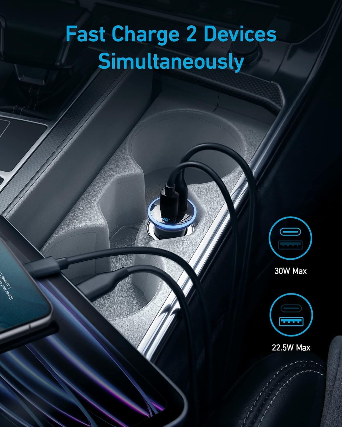 Anker A2735H11 Car Charger - 52.5W | Black