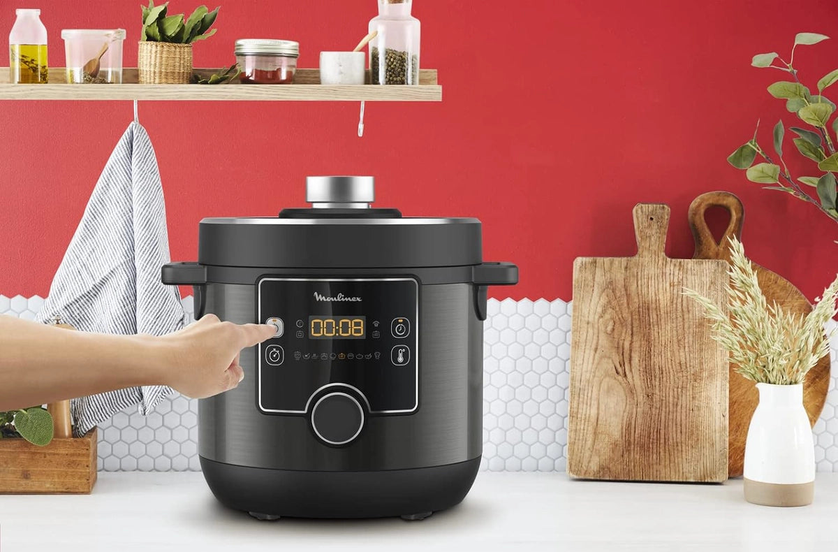 قدر الطهي بالضغط الكهربائي السريع من  Moulinex  بسعة 7.5 لتر | 1200 واط | 10 برامج 