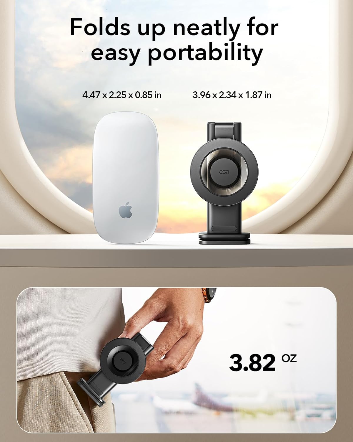 ESR Airplane Phone Holder For MagSafe Magnetic Mount with Metal Ring