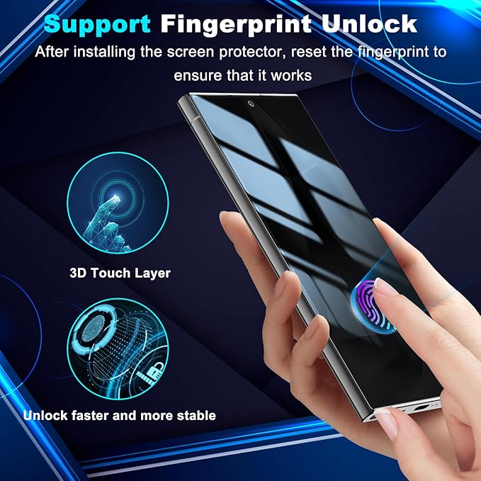 كڤر حماية شاشة زجاجي لهاتف Samsung Galaxy S24 Ultra