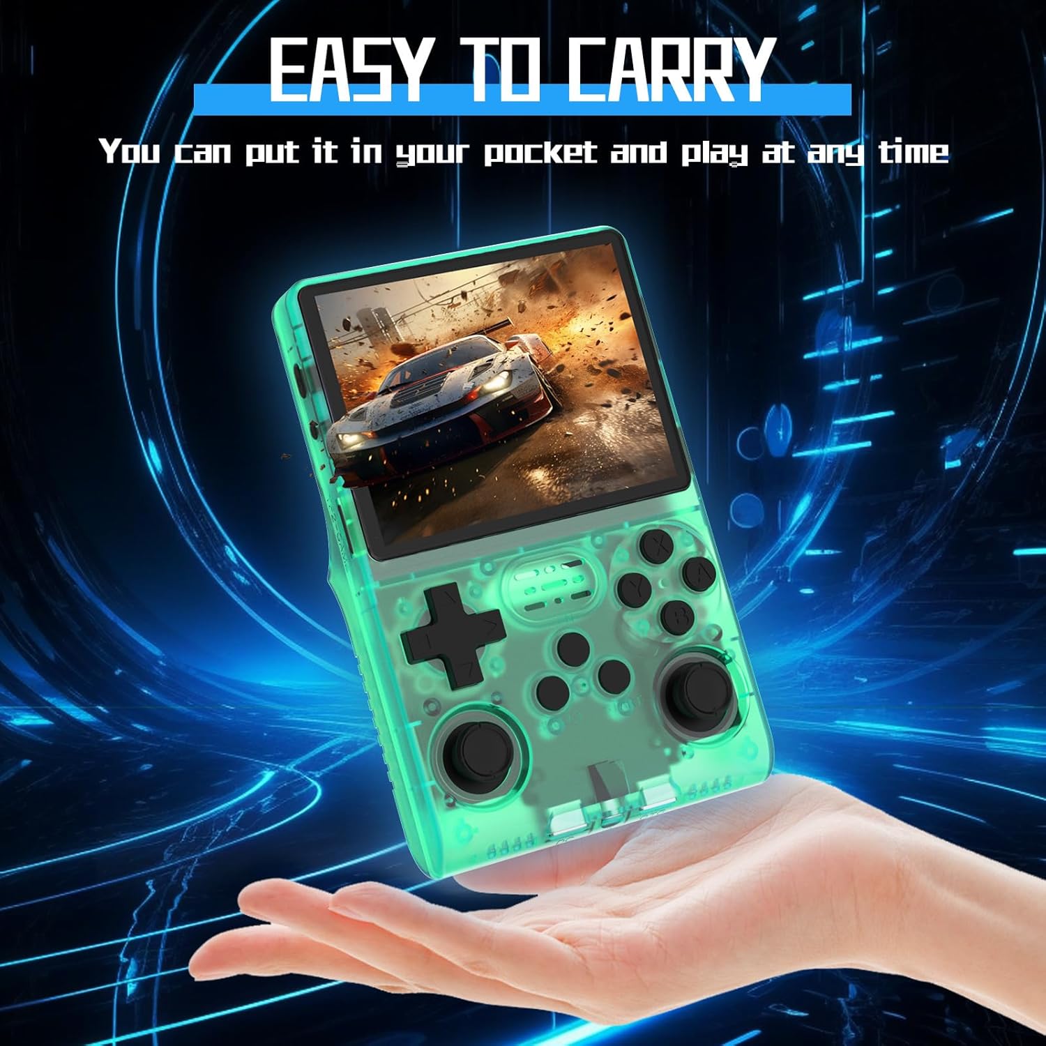 Asli Global Xretro Engine 3.5 Xretro Handheld Game Console With Linux System 128GB | Green