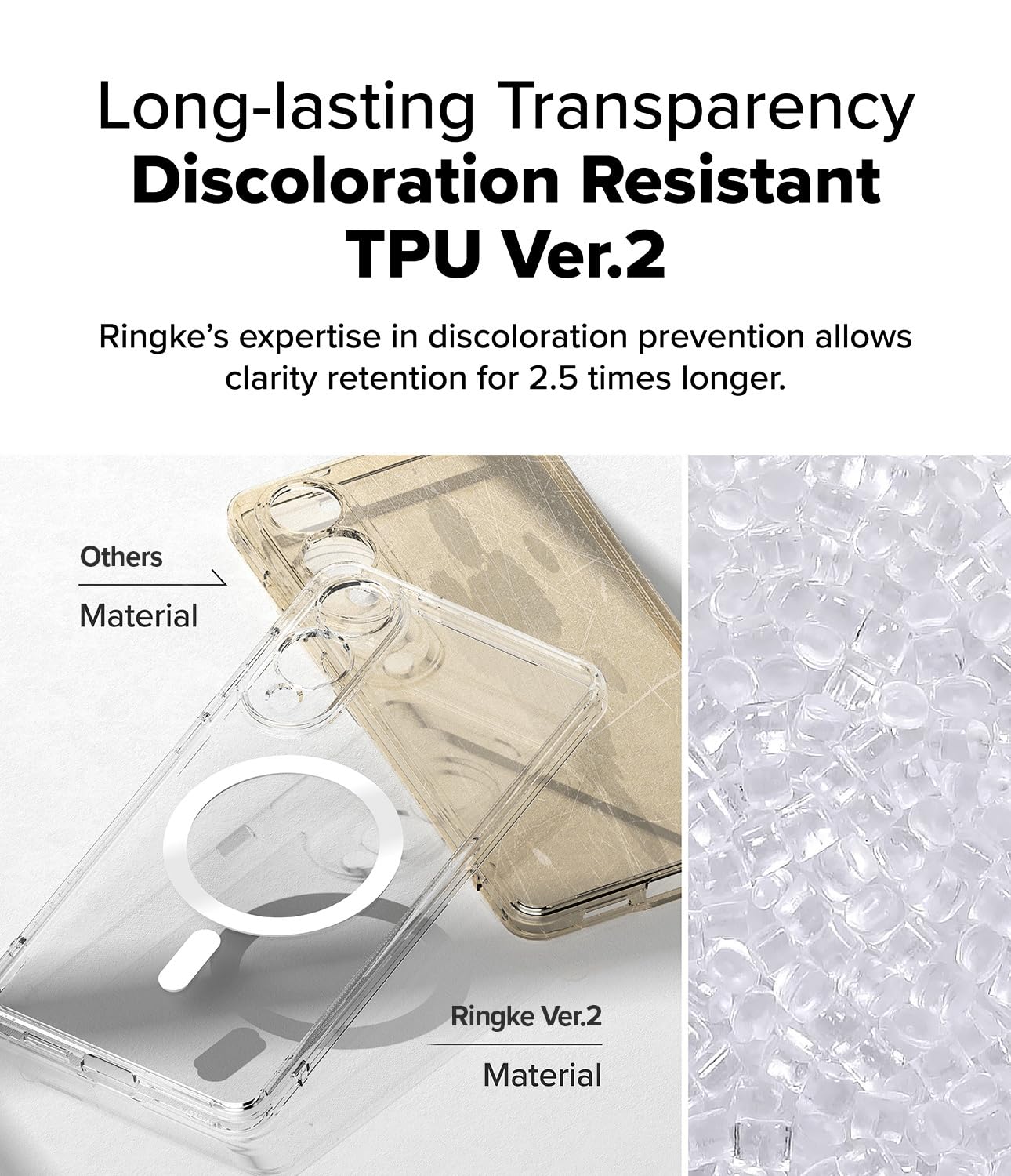 كڤر حماية X-Crystal لهاتف Samsung Galaxy S25 مضاد للاصفرار متوافق مع MagSnap من Keephone | شفاف