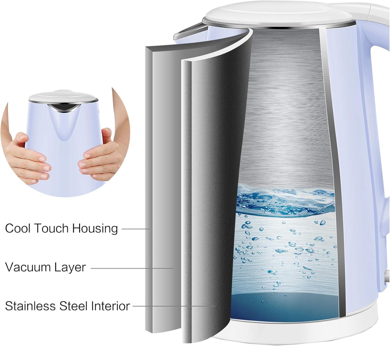 Midea Kettle MK-HJ1705B 1.7L  | Light Blue