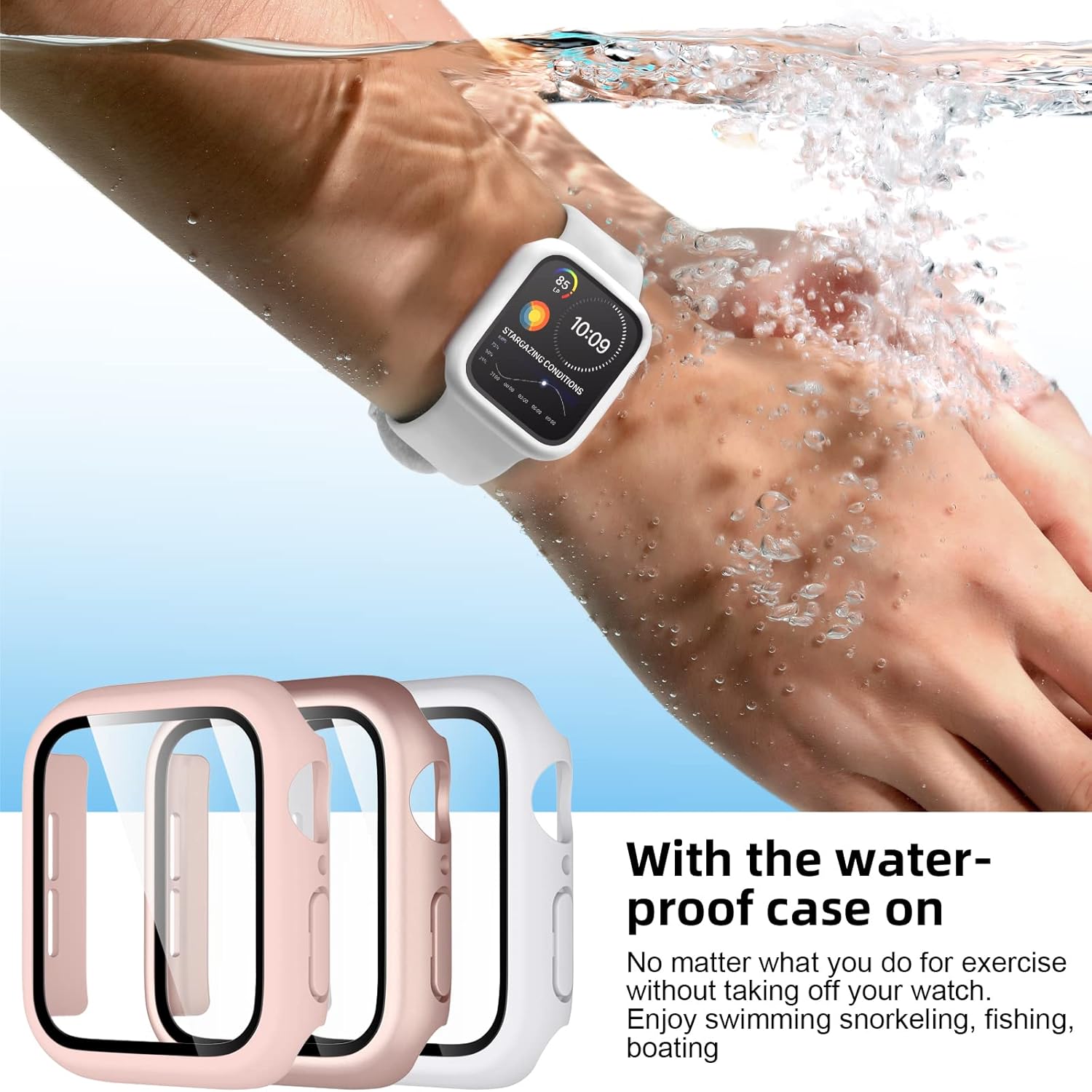 Anank Glass Protector For Apple Watch S7 45mm | White