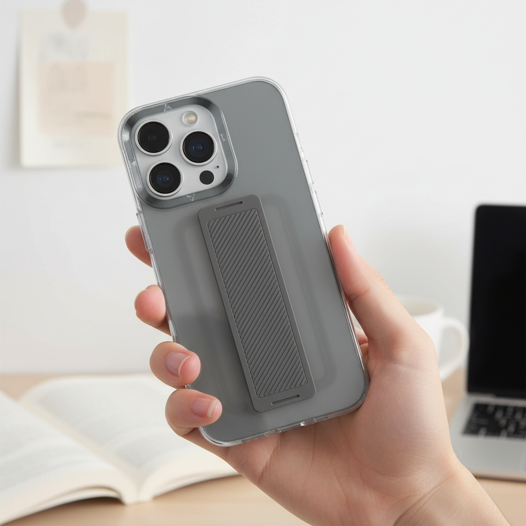 Asli Global iPhone 13 Pro Heldro Protection Case Cover With Grip | Smoke