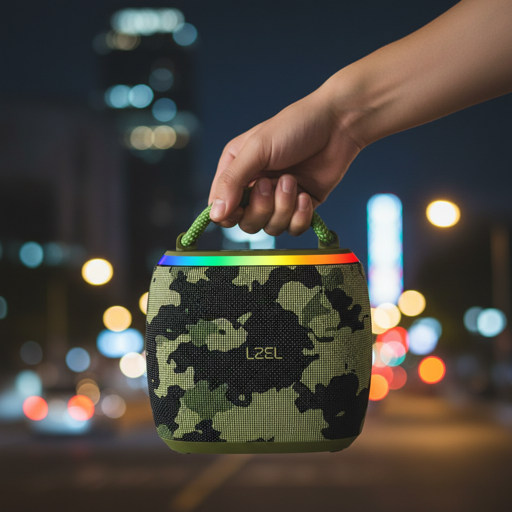 LZEL Aquilasonus Pulse Ultimate Waterproof Portable Bluetooth Speaker | Camo
