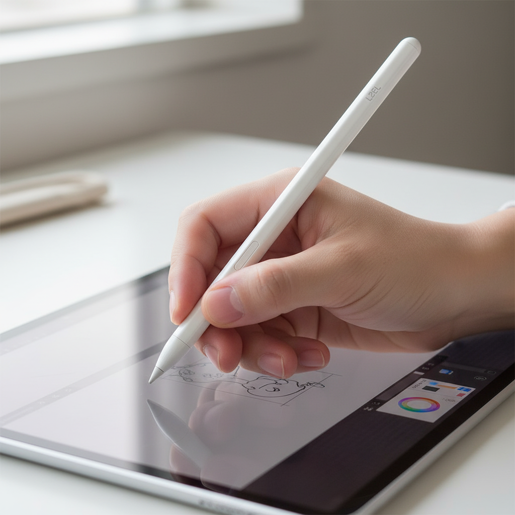 قلم ستايلس من ليزل مع خاصية دعم راحة اليد ويدعم تقنية S-Pen| أبيض