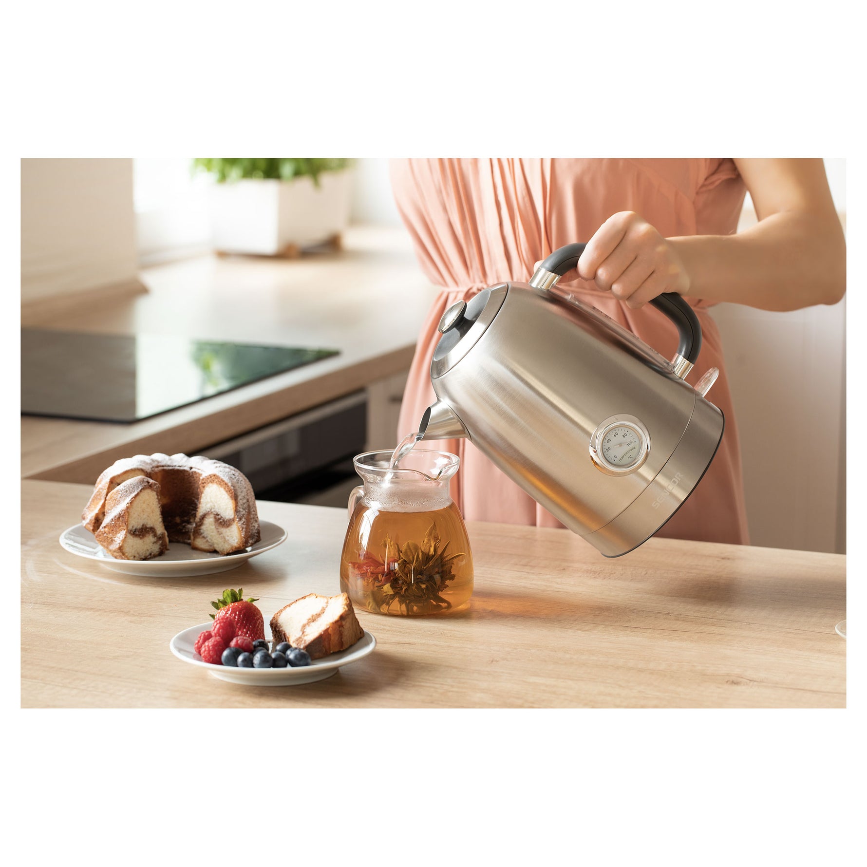 Sencor 1.7-liter stainless steel electric kettle