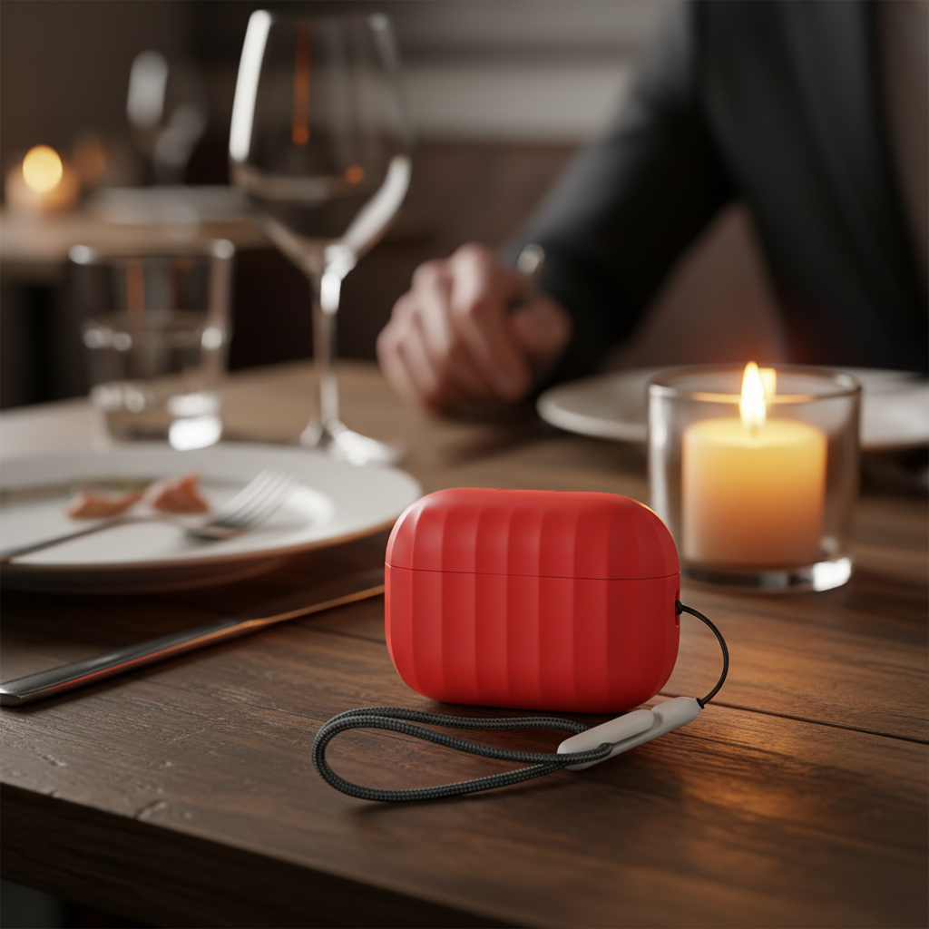 Asli Global Airpods Pro 2 Silicone Case with Anti Drop Protection | Red