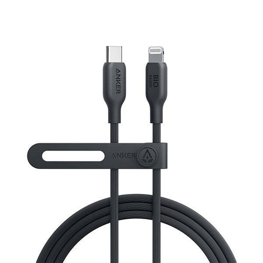 كيبل أنكر 542 من نوع USB-C إلى Lightning بطول 6 قدم (Bio Based) |أسود