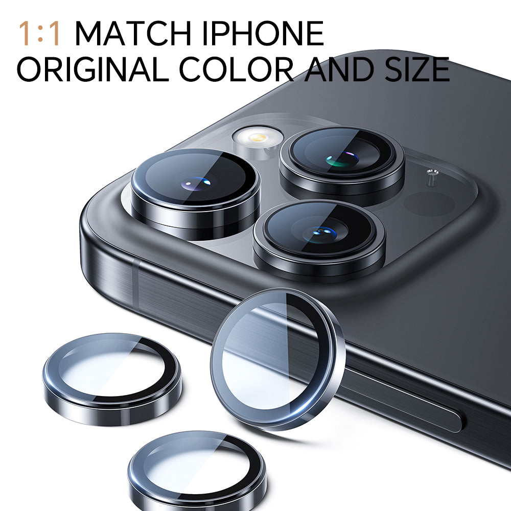 حماية عدسة كاميرا من Asli Edgeguard Series بزجاج كورنينج 9H لهواتف iPhone 15 Pro / 15 Pro Max 