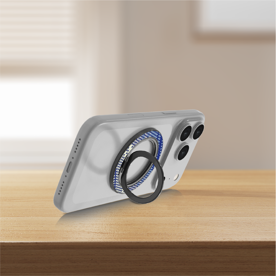 LZEL Magsfe 360 Kickstand Ring For iPhone | Blue & White