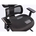 Black Bull Mesh Office and Gaming Chair with Footrest | Black