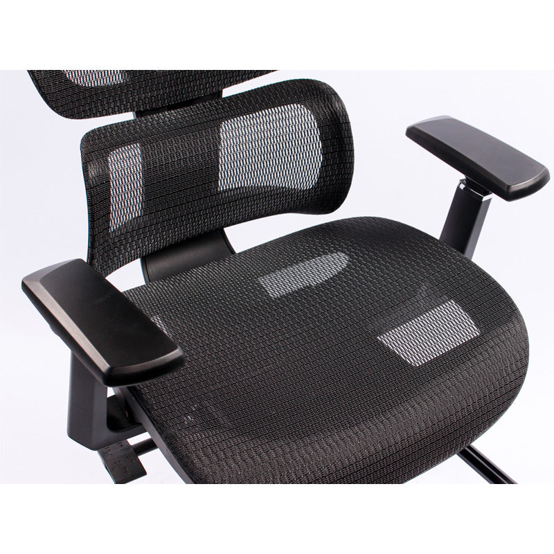 Black Bull Mesh Office and Gaming Chair with Footrest | Black