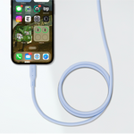 LZEL Celeris Silox CXL Soft Silicone USB-C to USB-C Cable, 480Mbps, 240W Max, 1m | Blue