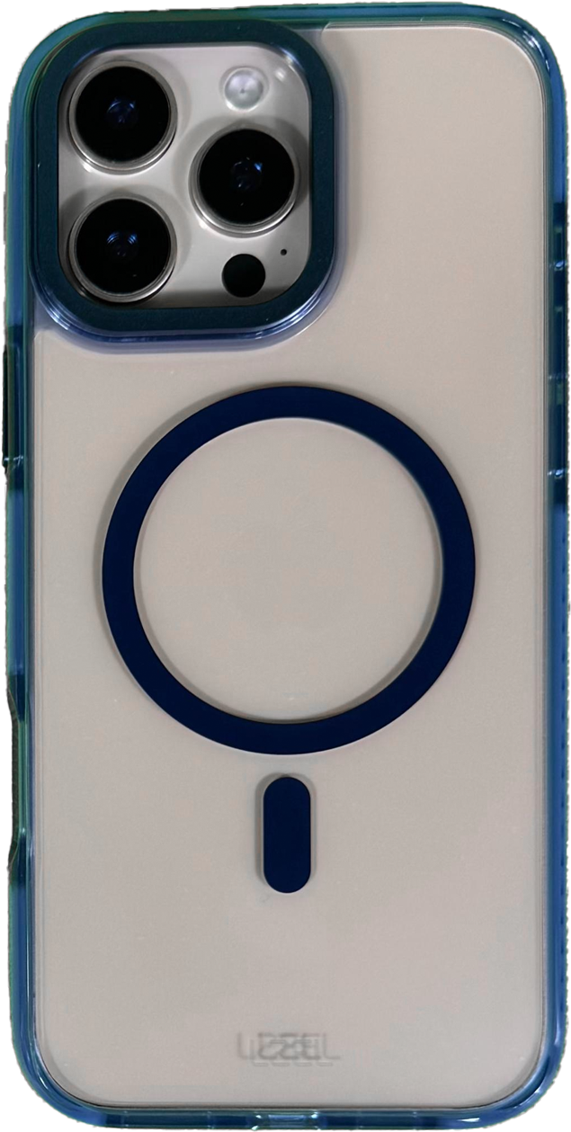 LZEL iPhone 16 Pro  Armor Clear Case With MagSafe | Blue