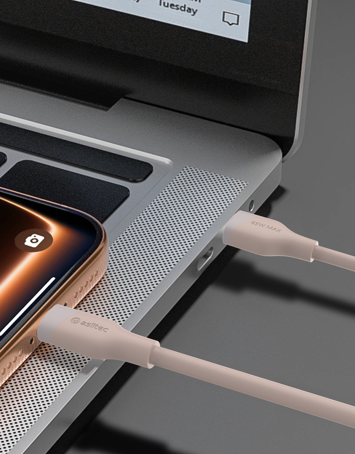 aslitec SILICORECHARGE SYNC Fast Charging & Data Cable – USB-C to Lightning