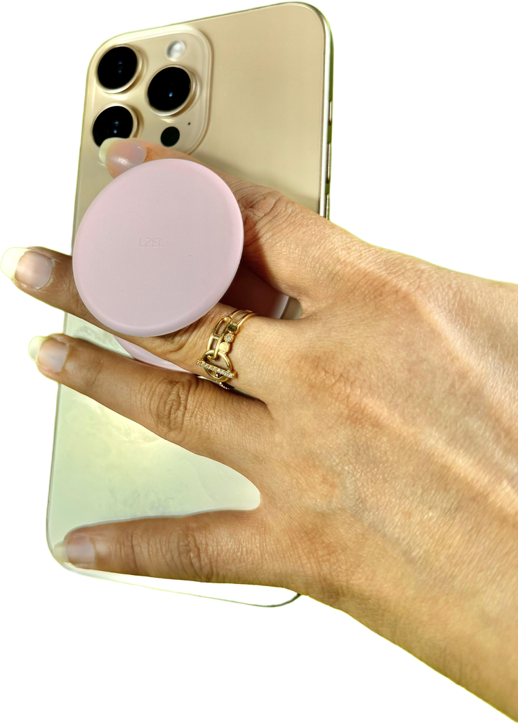 LZEL GripLoop Pop Series – Magnetic Finger Pop Holder & Stand | Pink
