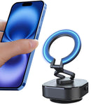 Lzel Magnavas Mount Vacuum Suction Cup Phone Holder 360 Rotation Robust Magnetic Grip | Black