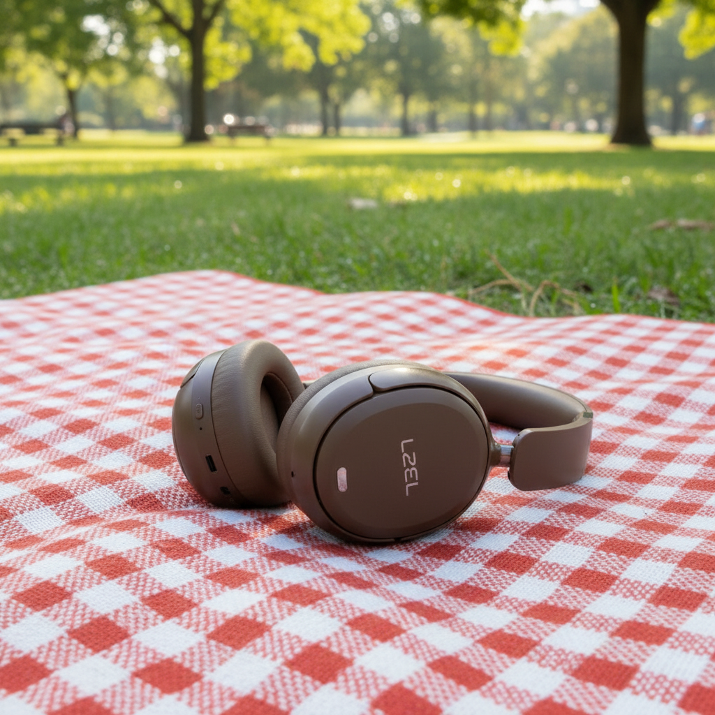 LZEL Sonique Pulse Wireless Stereo Headphones | Dark Brown