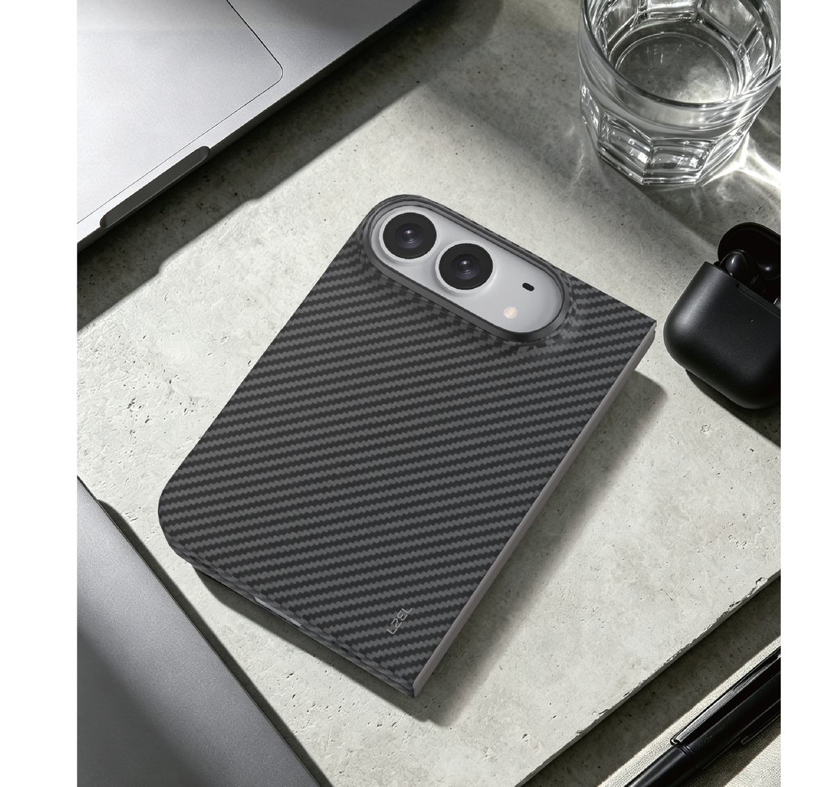 LZEL Kevlar360 Ultra-Slim Real Kevlar MagSafe Case for iPhone Duo