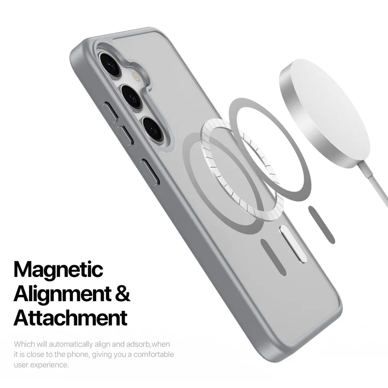 كڤر حماية Keephone Galaxy S25 Mago Pro Magsnap MagSafe | رمادي تيتانيوم