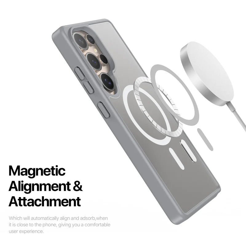 كڤر حماية Keephone Mago Pro MagSnap MagSafe لهاتف Galaxy S25 Plus | رمادي تيتانيوم