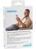 بطارية شحن متنقلة موماكس Q.Mag Power 6 لاسلكي مغناطيسي | أزرق