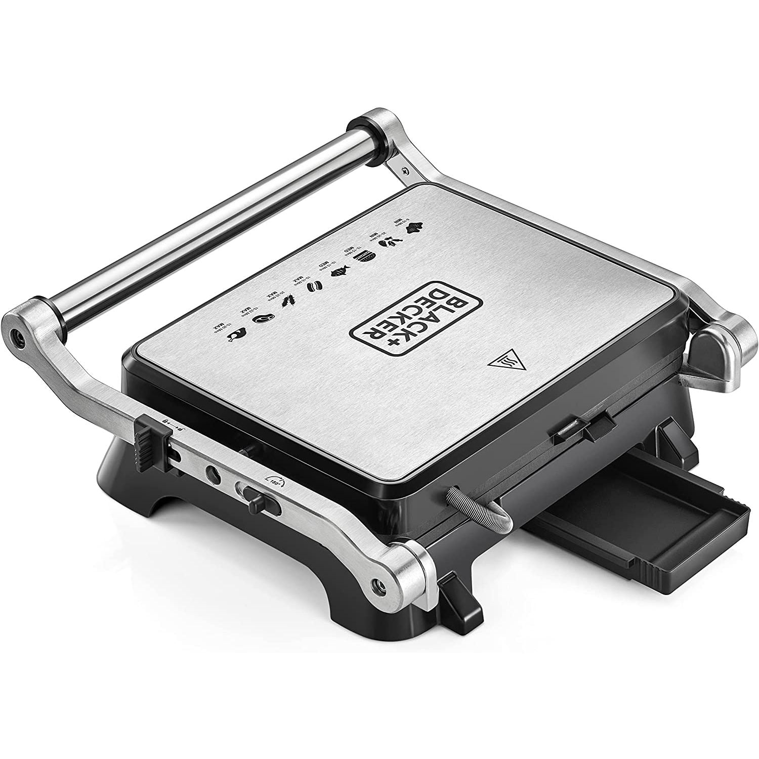 شواية كهربائية 1400 واط من Black & Decker | أسود / فضي