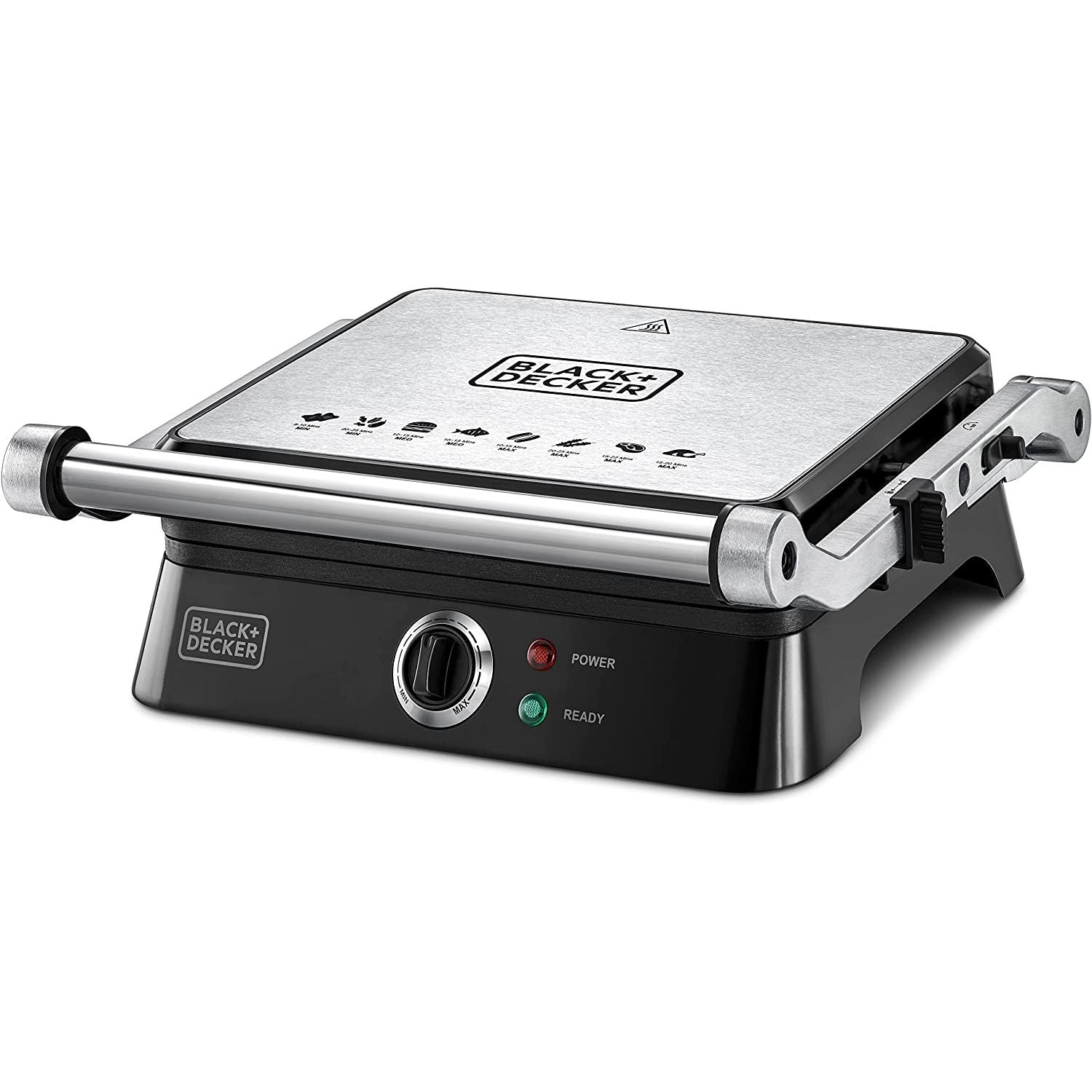 شواية كهربائية 1400 واط من Black & Decker | أسود / فضي