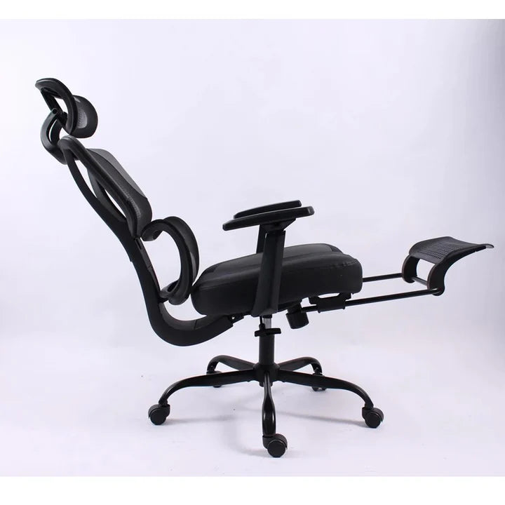 Black Bull Mesh Office and Gaming Chair footrest , adjustable Headrest up & down  3D armrest  , load weight: 130kg ,Blac /Red