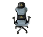 كرسي الألعاب مع مسند رأس مصبوب للأعلى والأسفل - إصدار قماش من Black Bull | أسود/أزرق