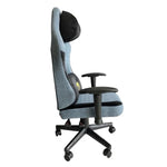 كرسي الألعاب مع مسند رأس مصبوب للأعلى والأسفل - إصدار قماش من Black Bull | أسود/أزرق