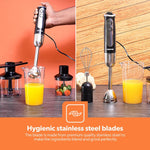 Geepas 5-in-1 Handheld Blender 600W – Black/Transparent