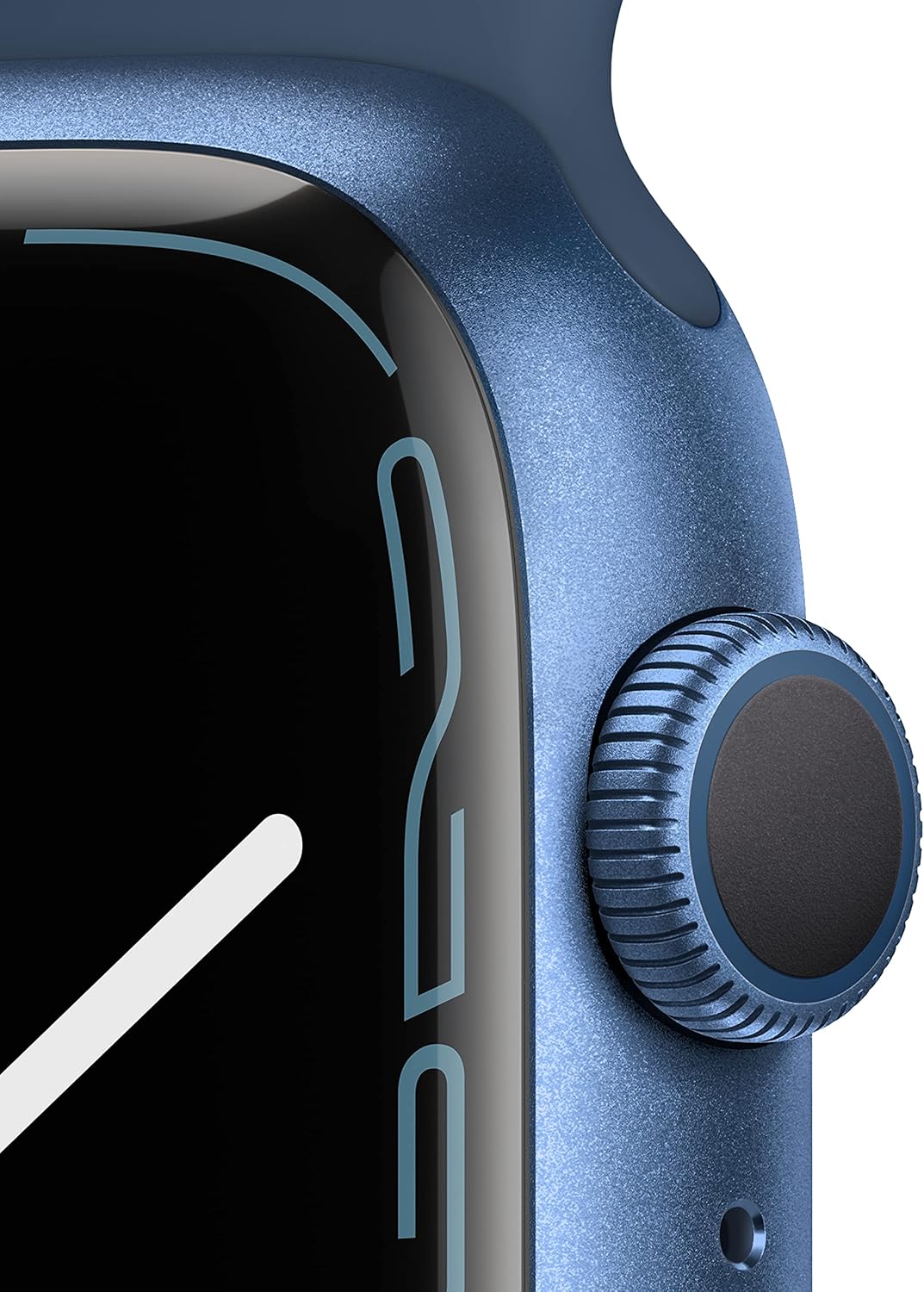 ساعة Apple Watch Series 7 (GPS + Cellular) مقاس 45 مم – هيكل ألومنيوم أزرق مع سوار رياضي Abyss Blue