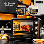 Geepas 42L Electric Oven with Convection & Rotisserie – 2000W Power