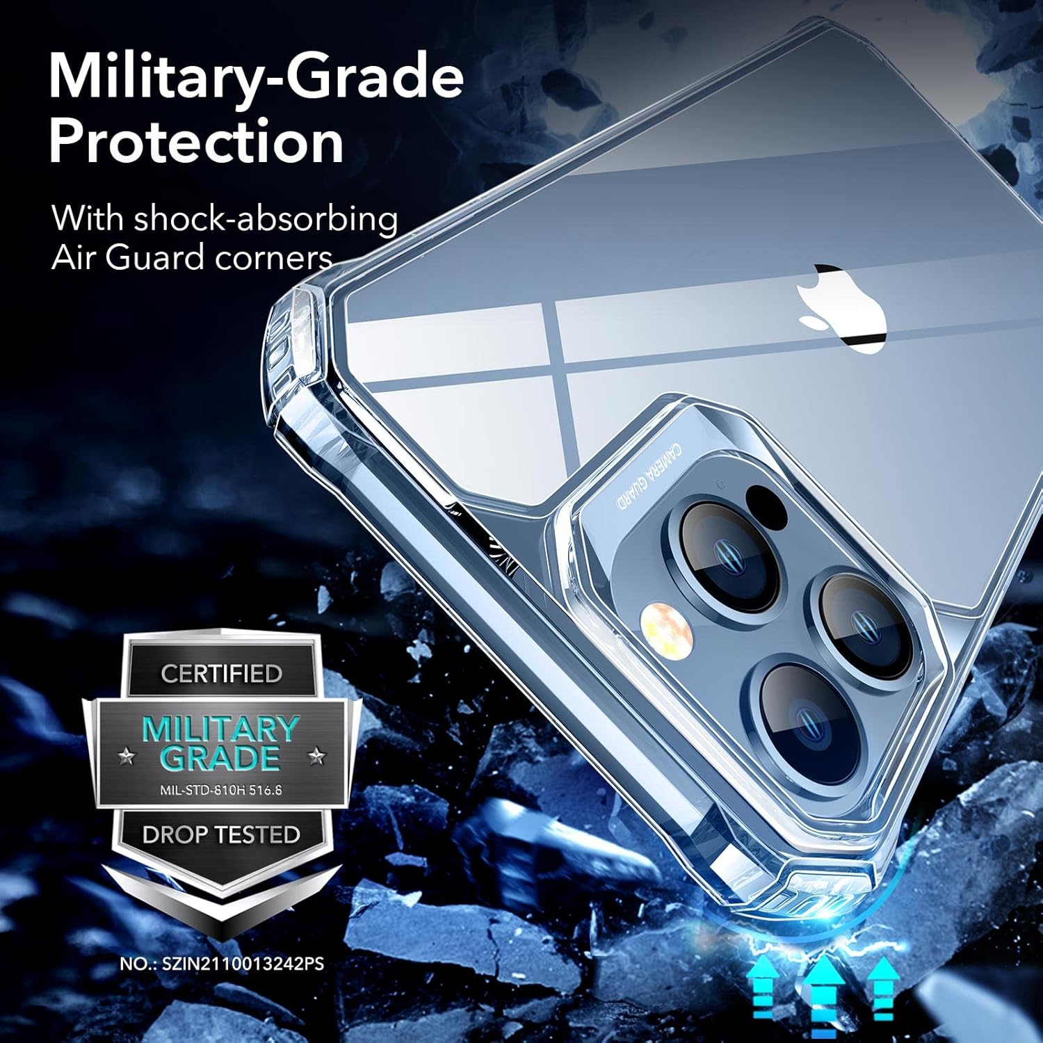 iPhone 11 Pro Max Clear Case Fashion Design Guard Drop Safety