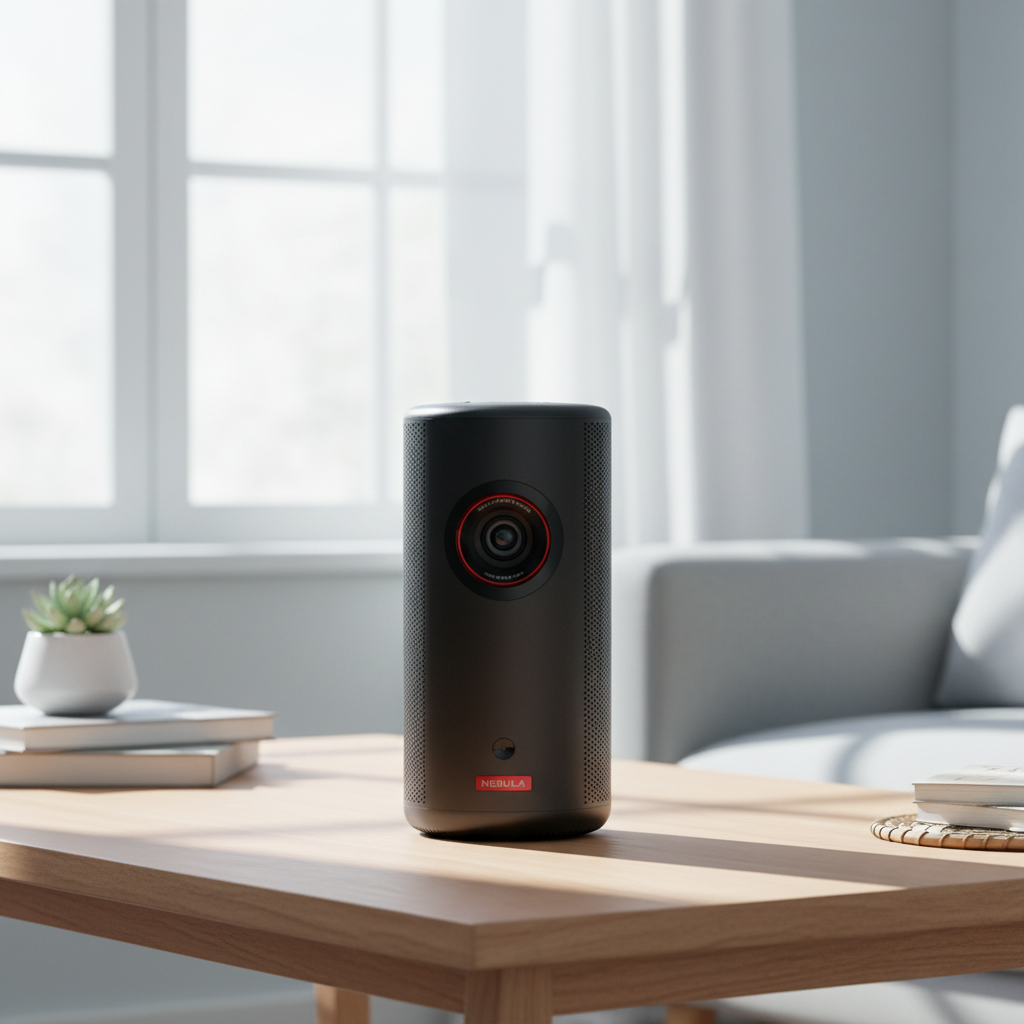 Nebula Capsule 3 Laser 1080p Portable Laser Projector with Google TV, Dolby Audio & 2.5-Hour Battery | Black