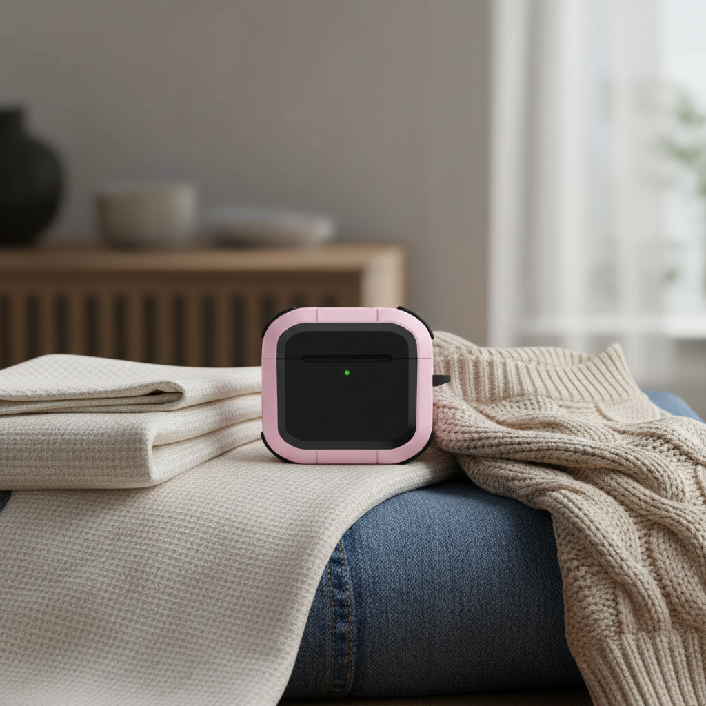 كڤر حماية Aurum Guard Max AirPods 4 من ليزل | وردي / أسود