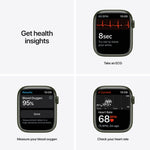 ساعة Apple Watch Series 7 (GPS + Cellular) مقاس 45 مم – هيكل ألومنيوم أخضر مع سوار رياضي Clover